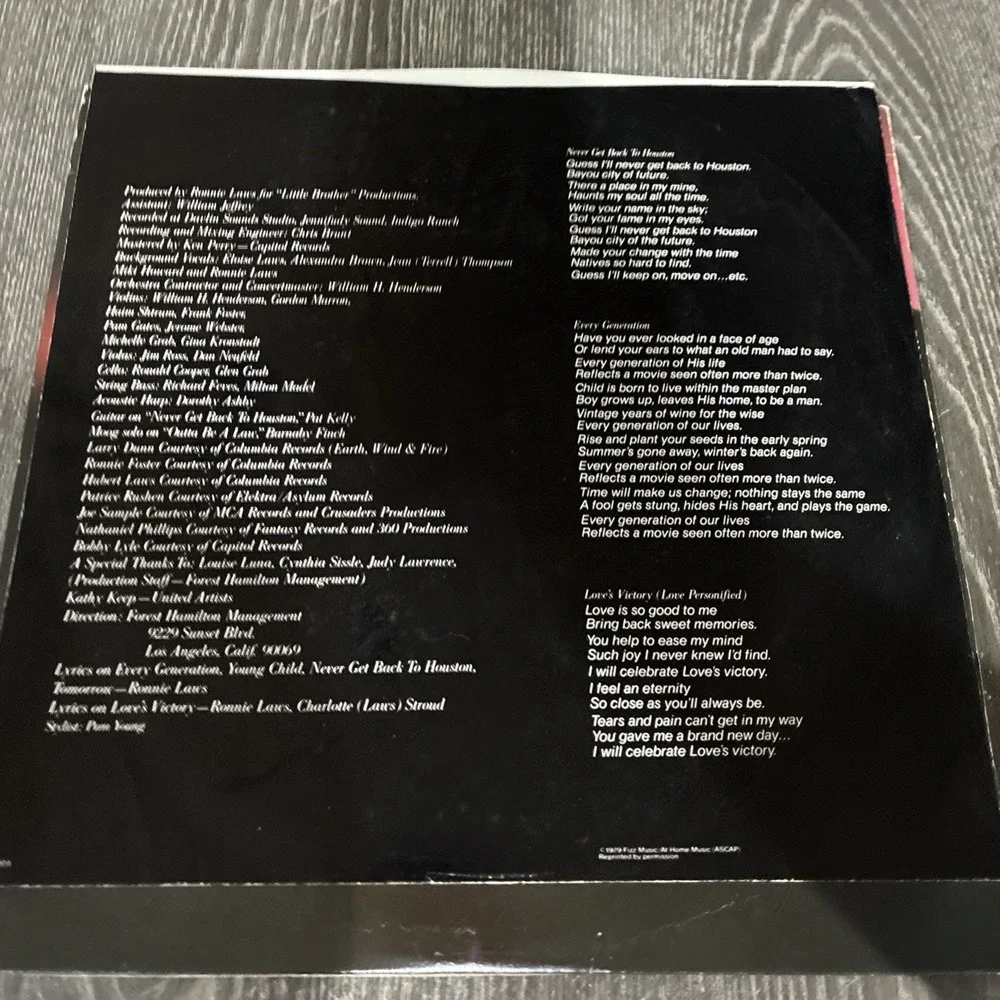 RONNIE LAWS Every Generation 1980 Original LP Vinyl Record Album - Picture 3 of 6